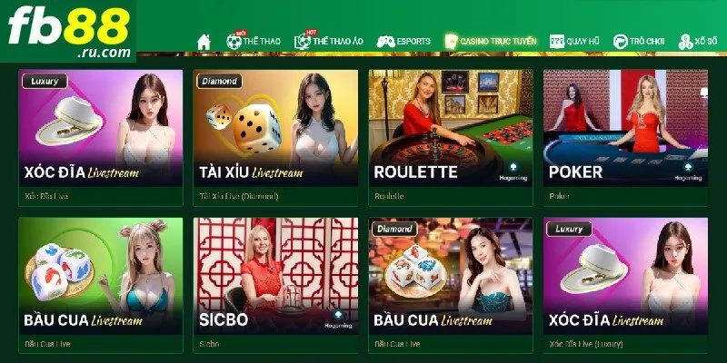 Casino FB88 mang đến cho các thành viên trải nghiệm chân thực nhất